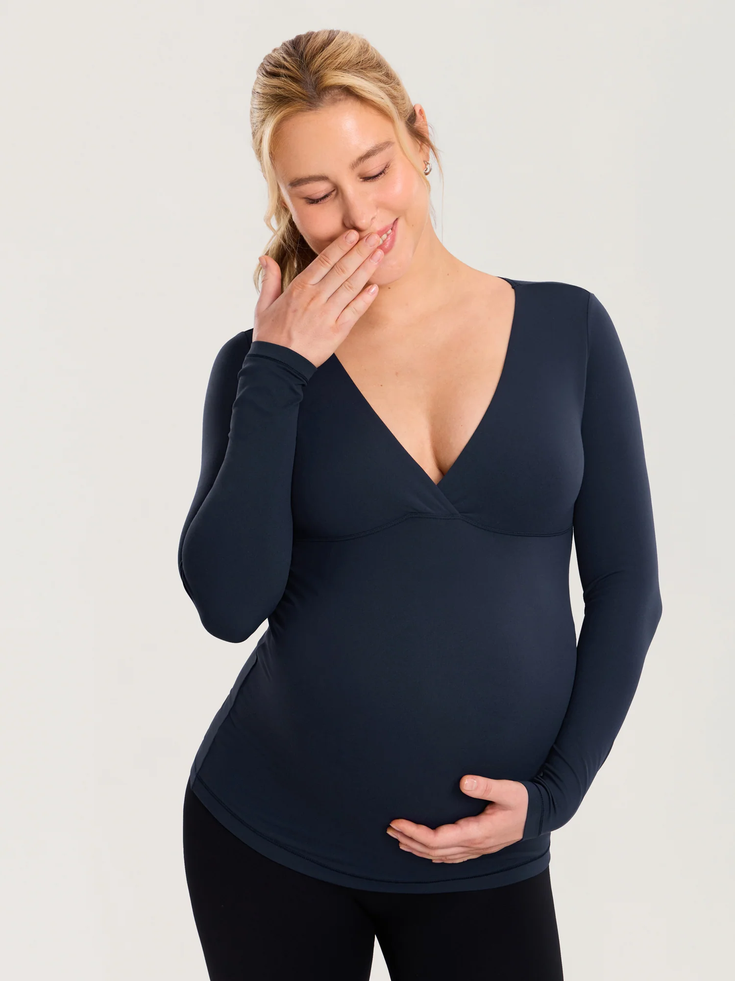 AirSoft Crossover Maternity & Nursing Top - Long Sleeves - Image 10