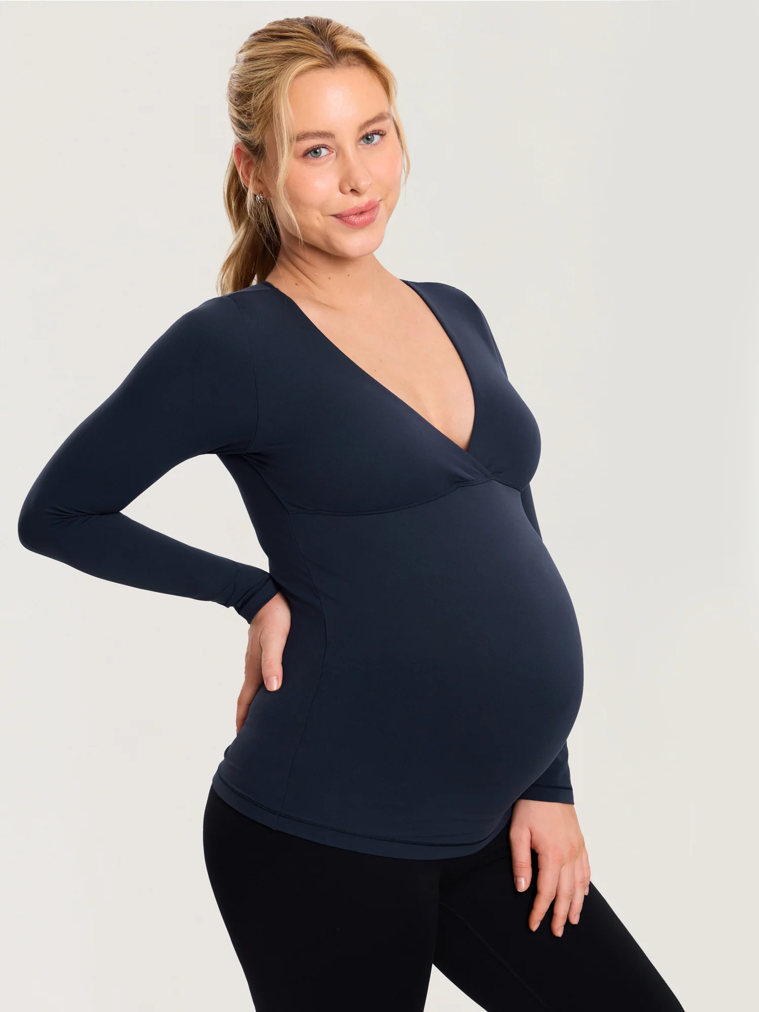 AirSoft Crossover Maternity & Nursing Top - Long Sleeves - Image 12