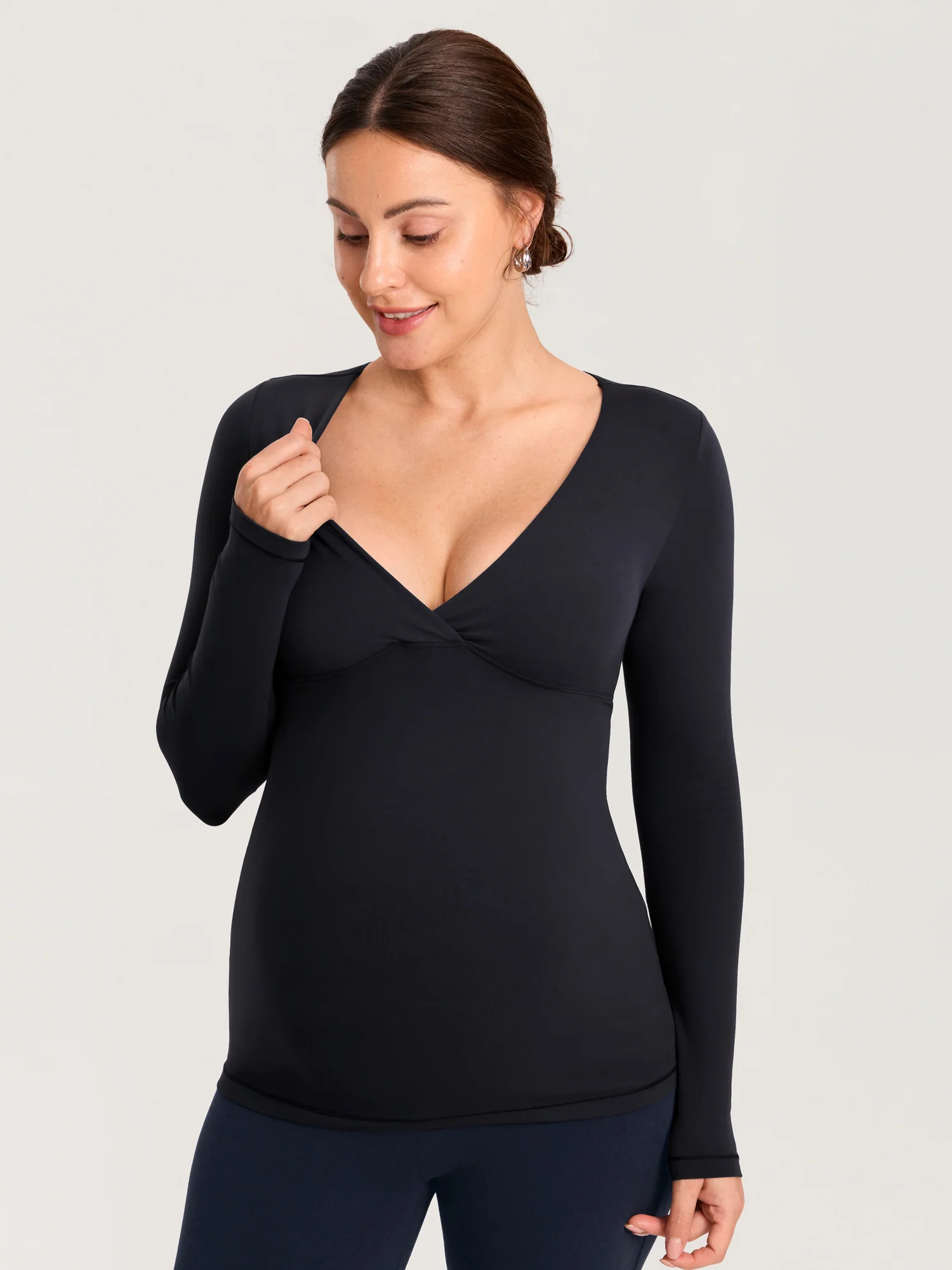 AirSoft Crossover Maternity & Nursing Top - Long Sleeves - Image 6