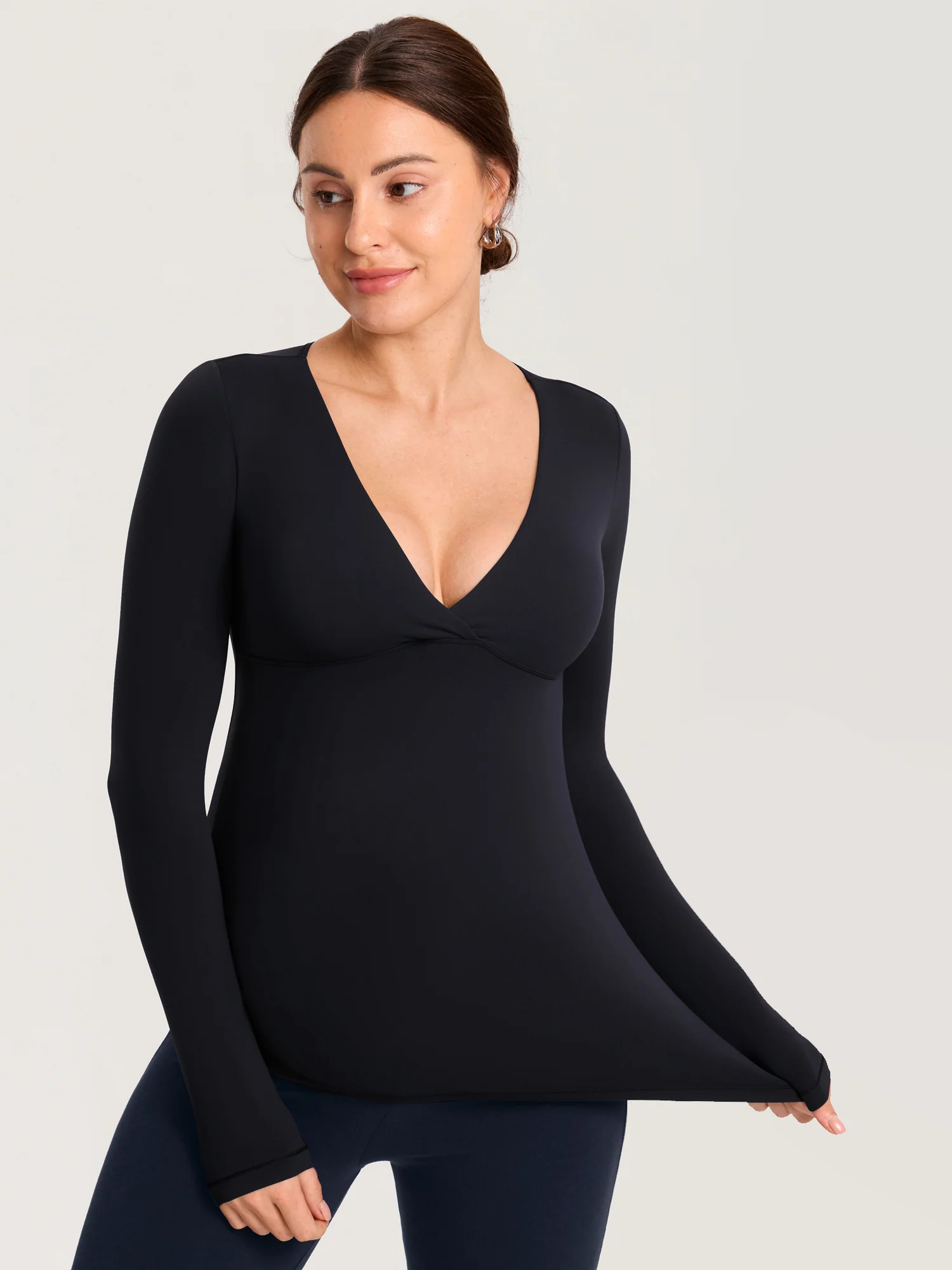 AirSoft Crossover Maternity & Nursing Top - Long Sleeves - Image 8