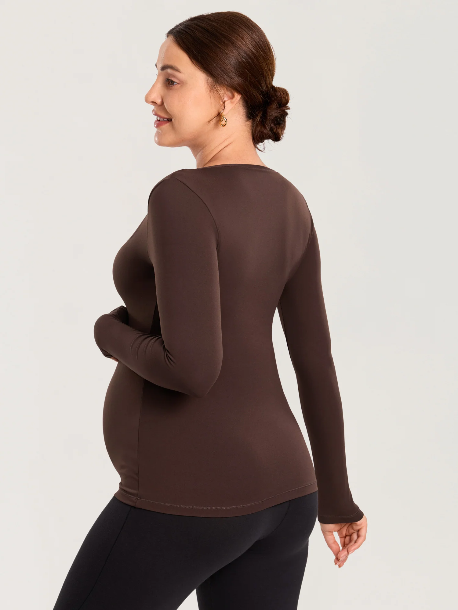 AirSoft Square Neck Maternity Top - Long Sleeves - Image 20