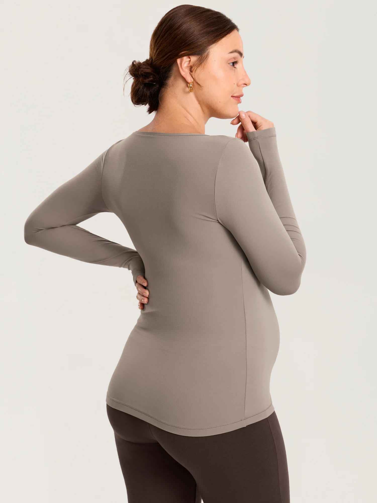 AirSoft Square Neck Maternity Top - Long Sleeves - Image 25