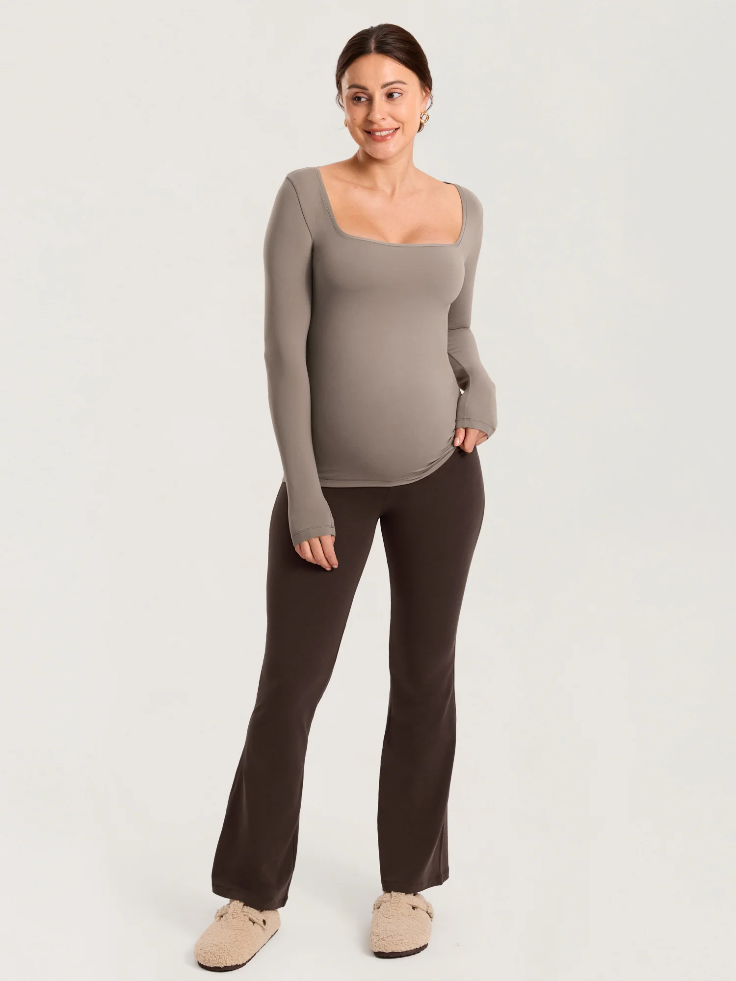 AirSoft Square Neck Maternity Top - Long Sleeves - Image 26