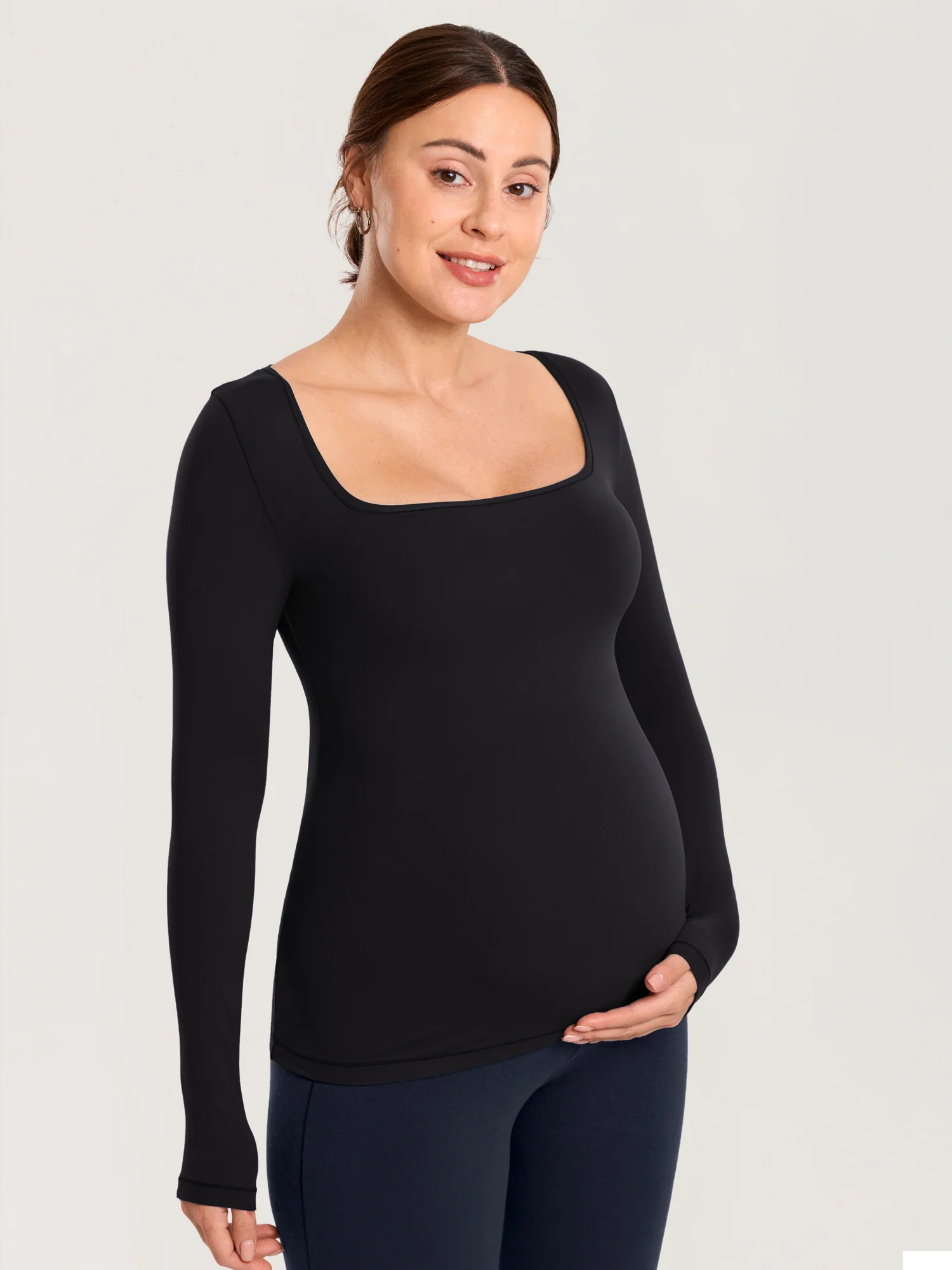 AirSoft Square Neck Maternity Top - Long Sleeves - Image 6