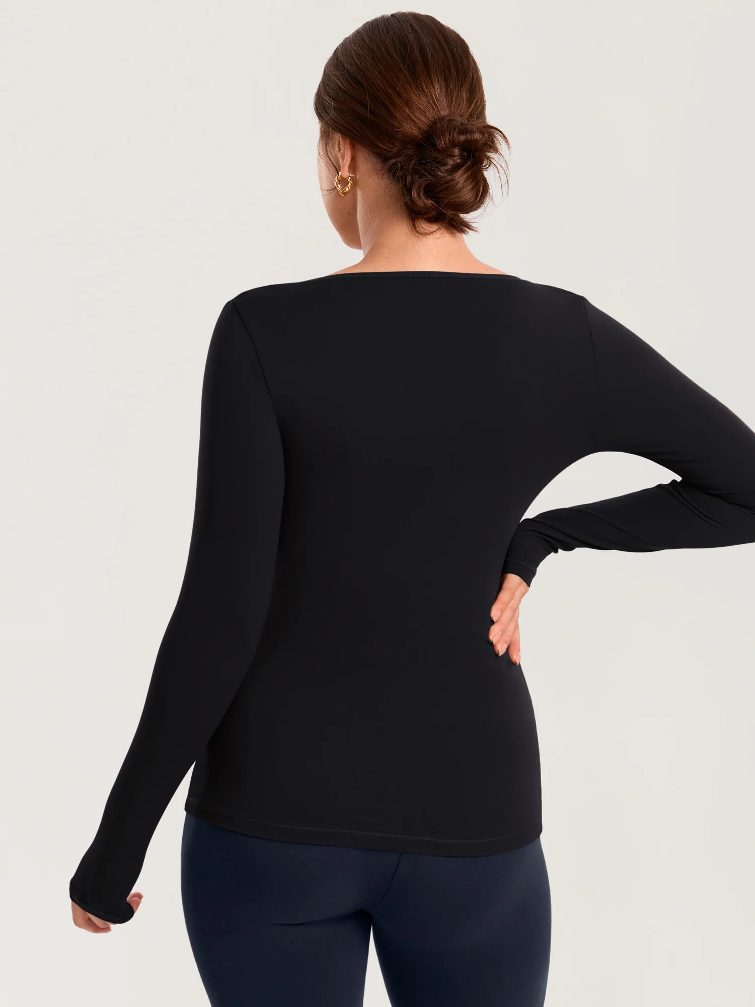 AirSoft Square Neck Maternity Top - Long Sleeves - Image 9