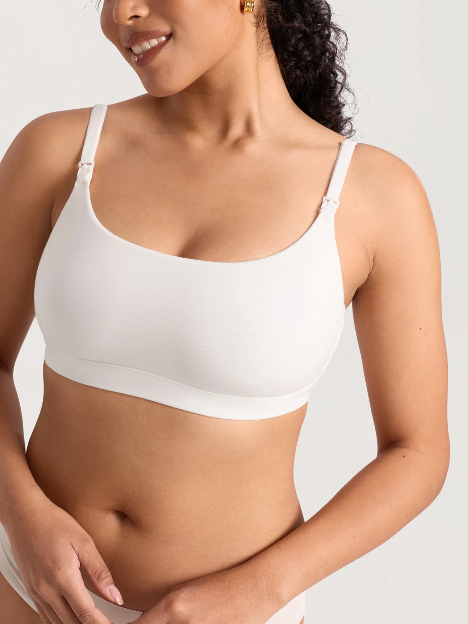 Cotton Scoop Neck Nursing Bralette - Image 14