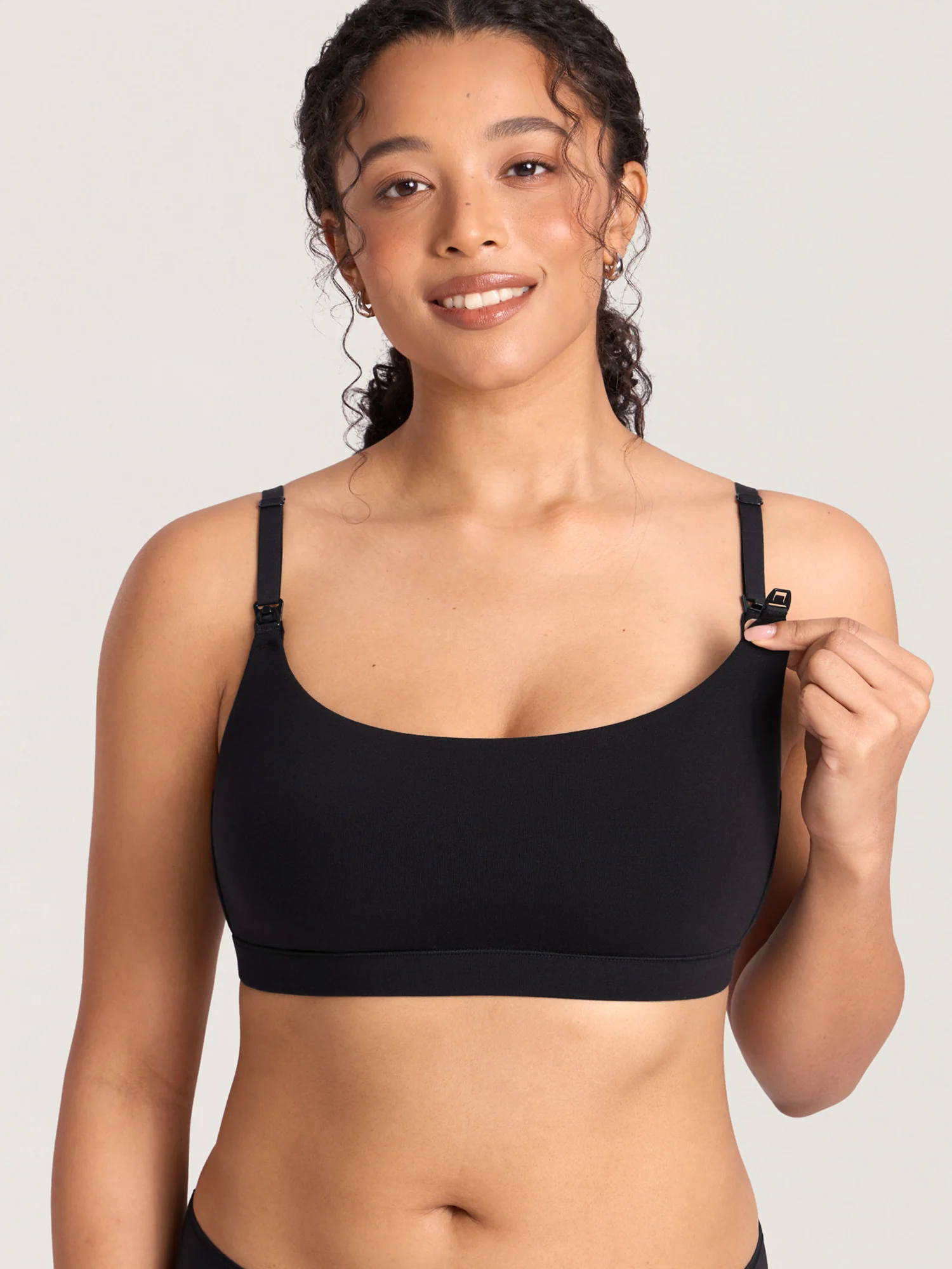 Cotton Scoop Neck Nursing Bralette - Image 3