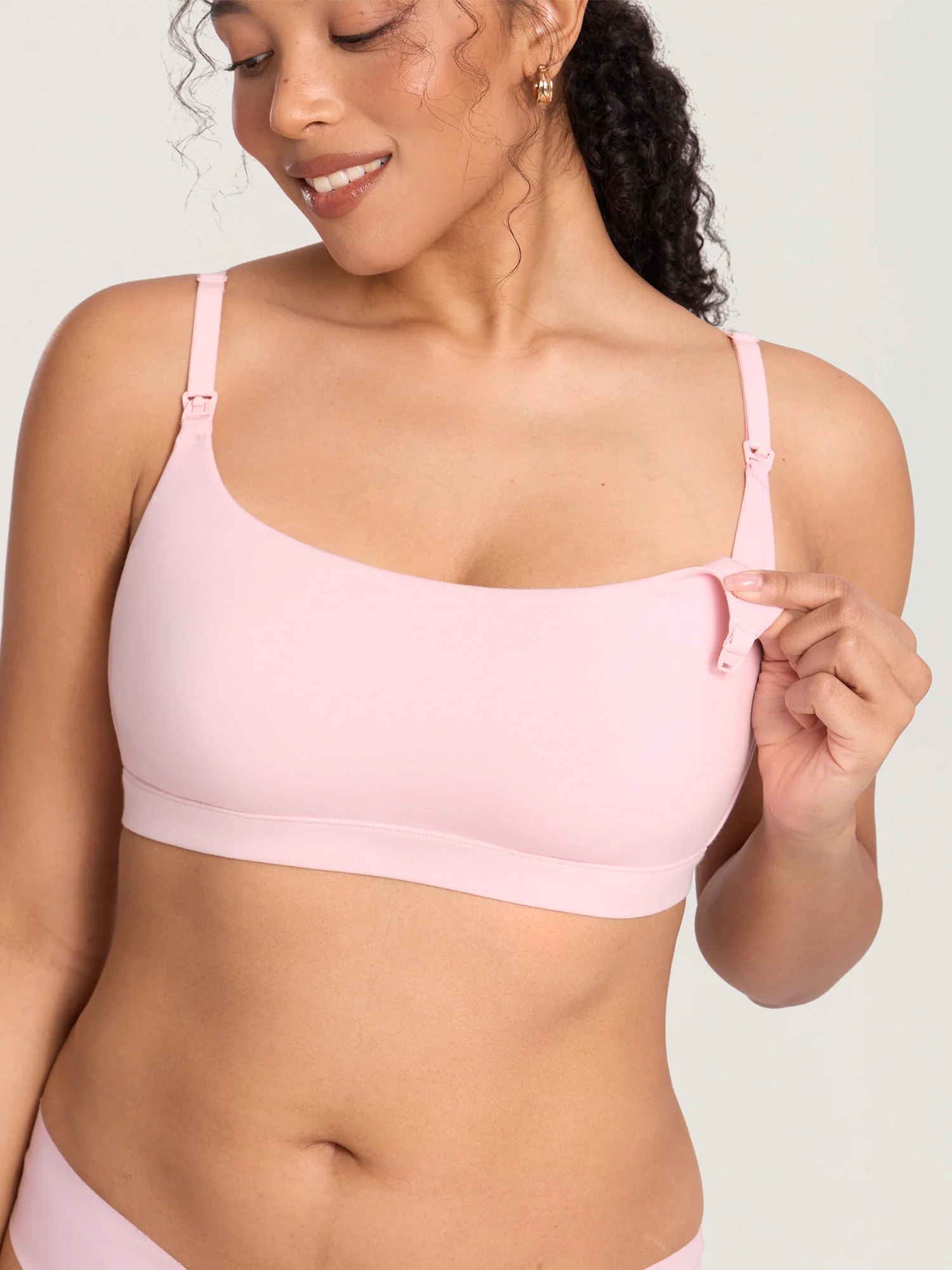 Cotton Scoop Neck Nursing Bralette - Image 9