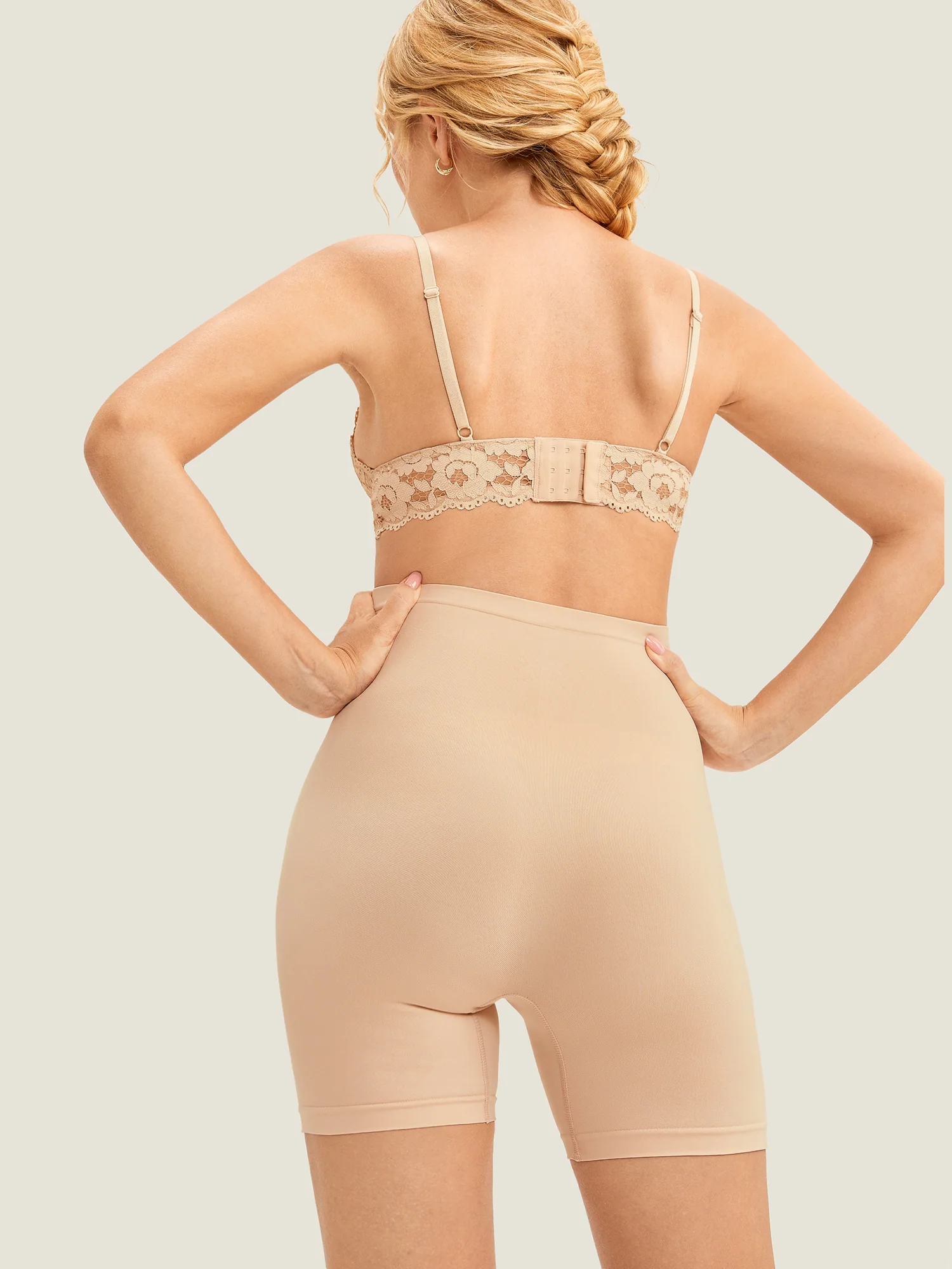 High Waist Shapewear Maternity Shorts - Seamless - Image 4
