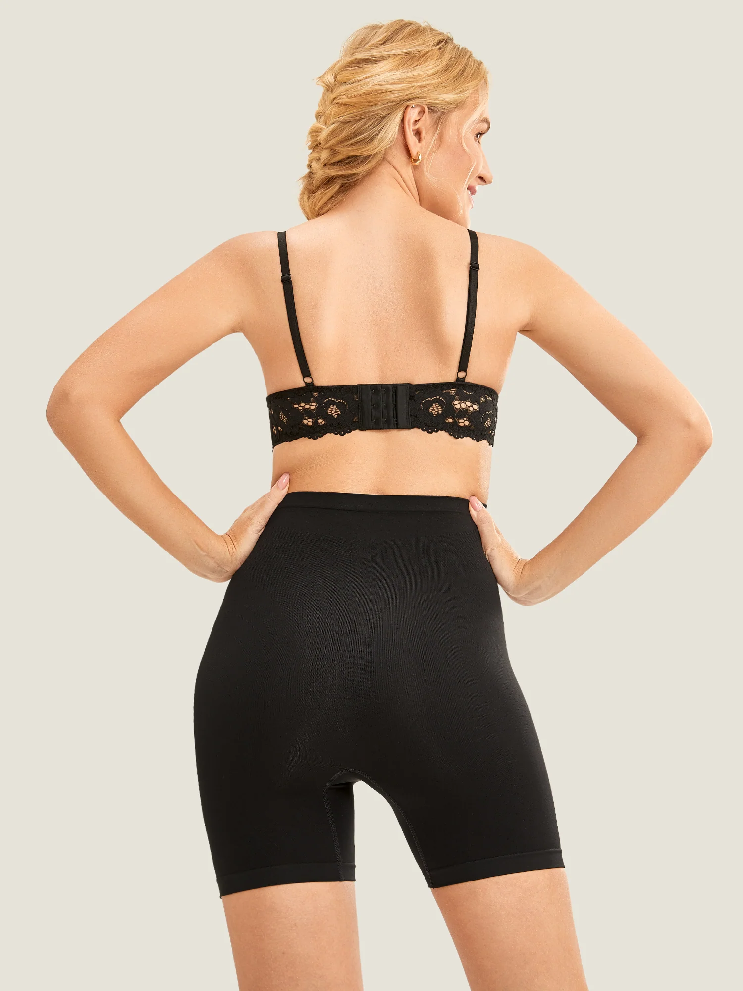 High Waist Shapewear Maternity Shorts - Seamless - Image 9
