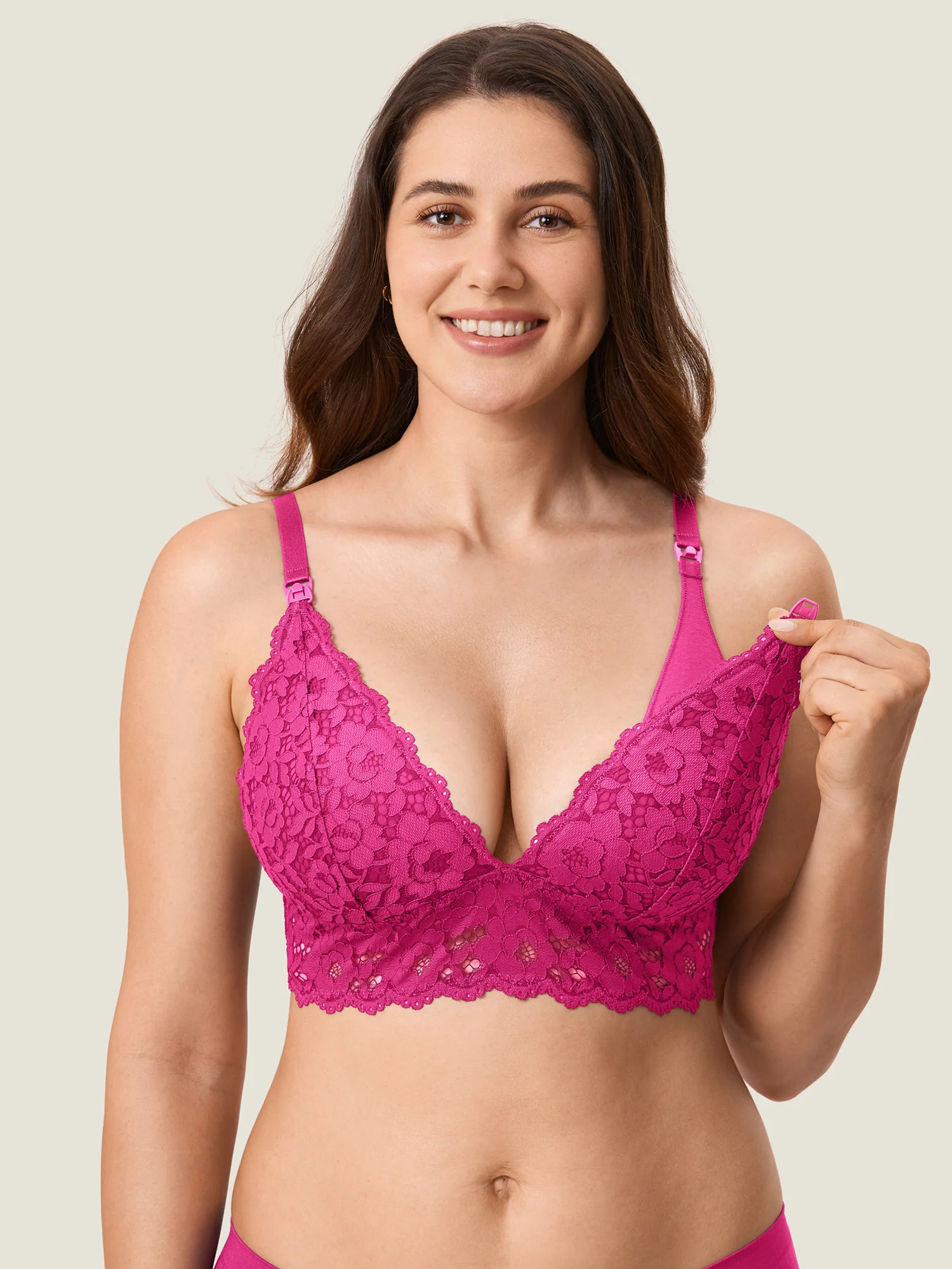 Lace Plunge Nursing Bralette - Image 23
