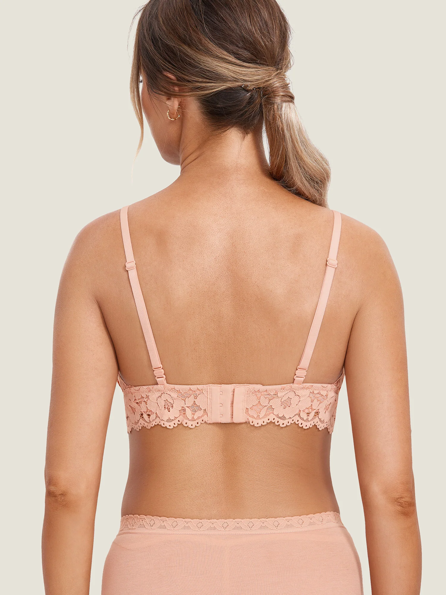 More Coverage Lace Plunge Nursing Bralette - Image 28