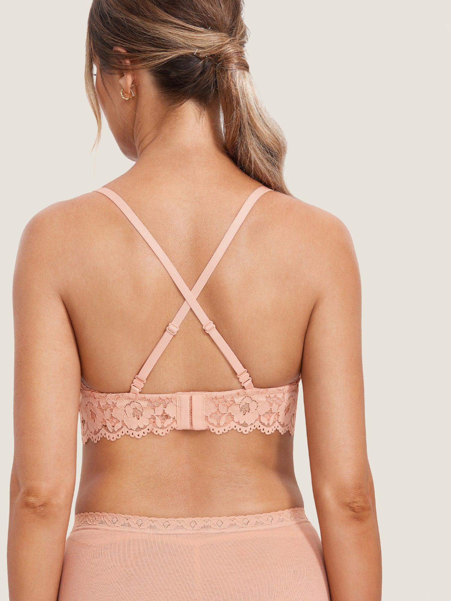More Coverage Lace Plunge Nursing Bralette - Image 30