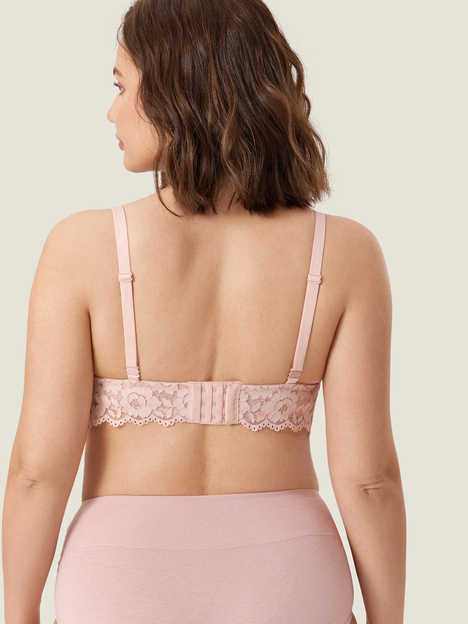 More Coverage Lace Plunge Nursing Bralette - Image 4