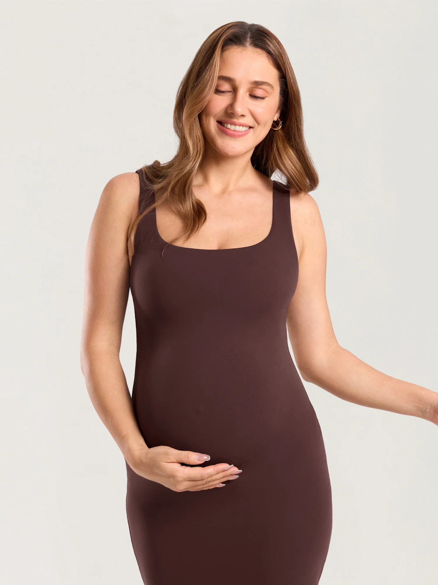 Natrelax® Bodycon Maternity Midi Dress - Back Slit - Image 12