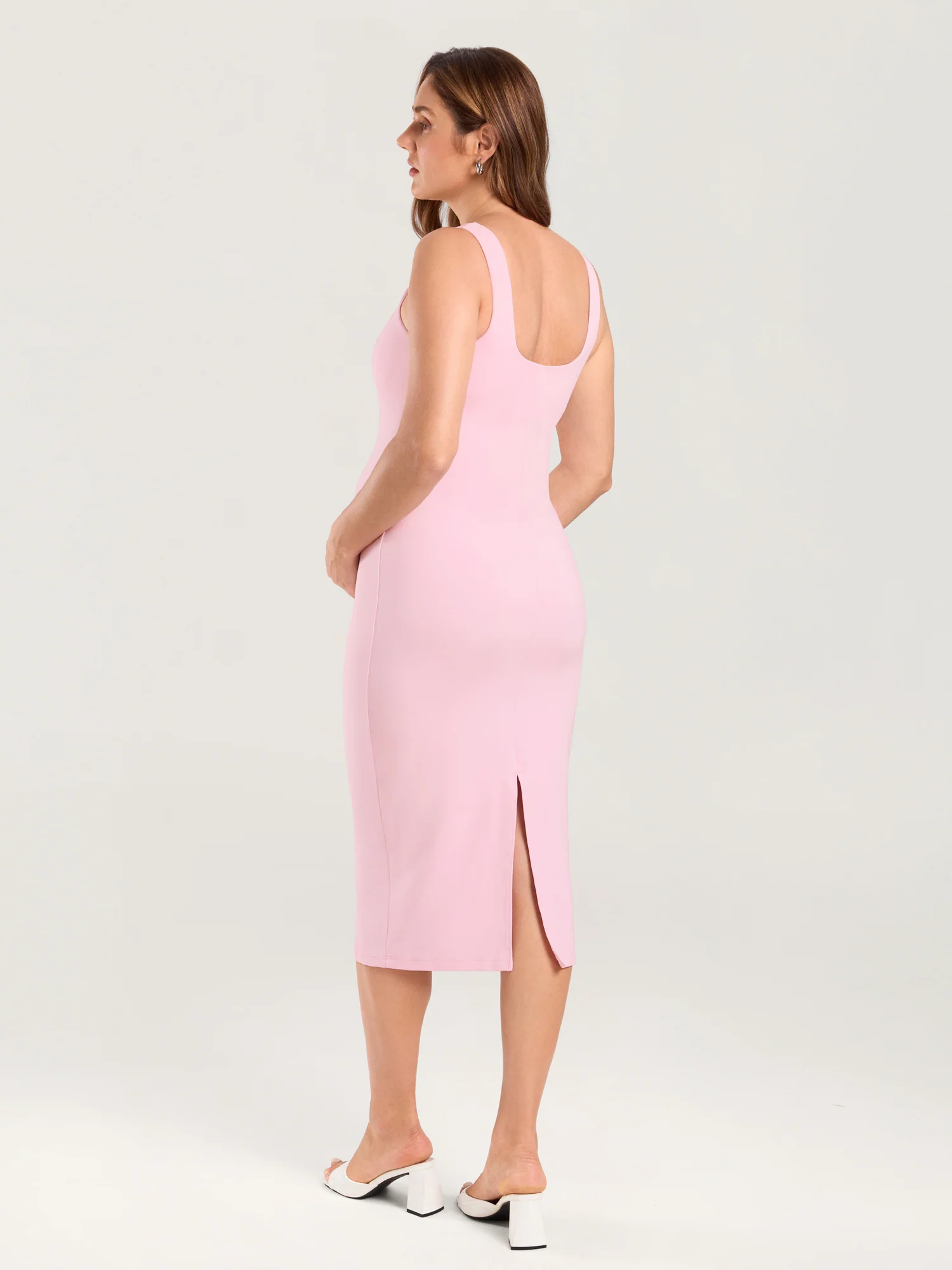 Natrelax® Bodycon Maternity Midi Dress - Back Slit - Image 20
