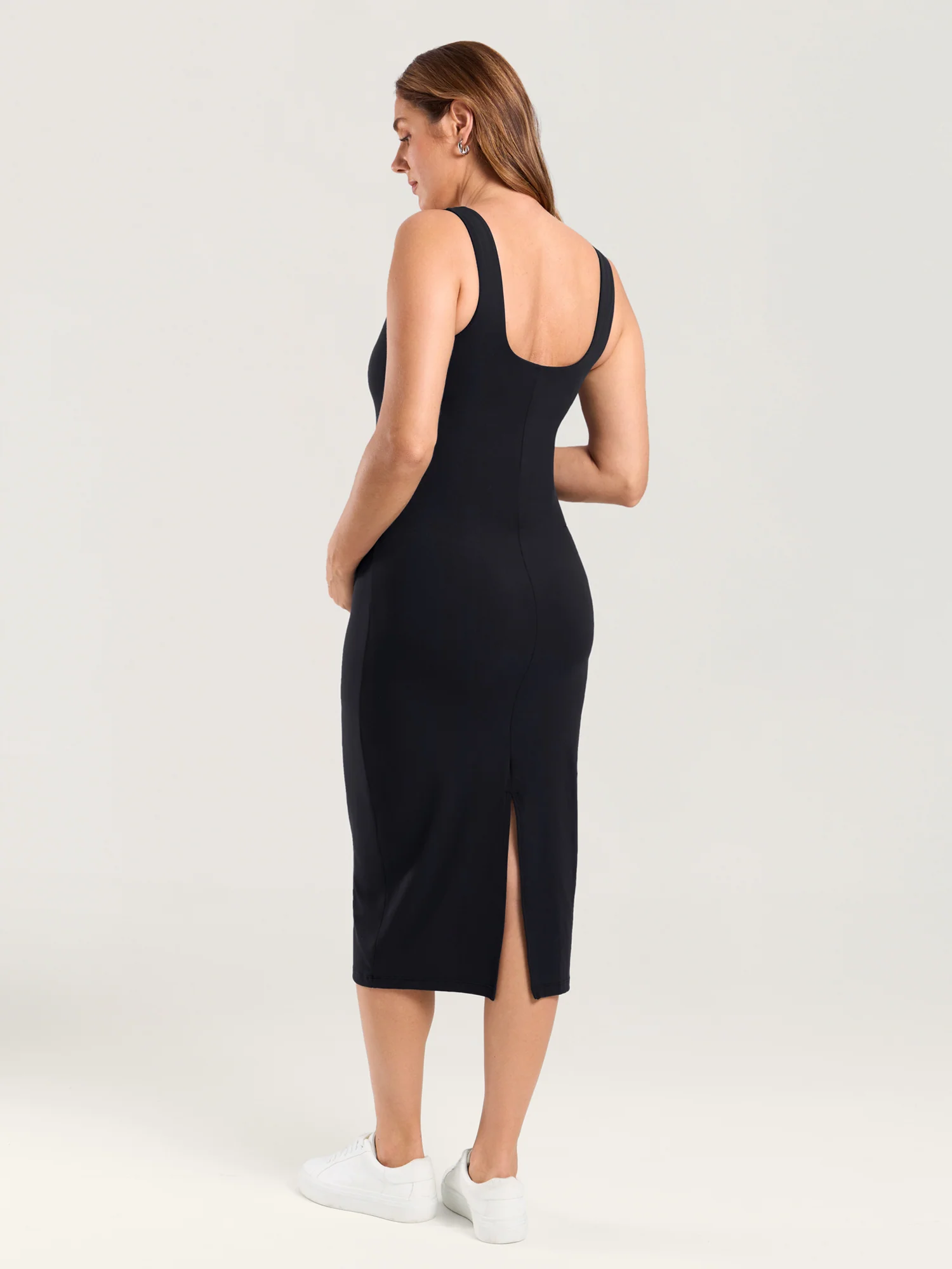 Natrelax® Bodycon Maternity Midi Dress - Back Slit - Image 3