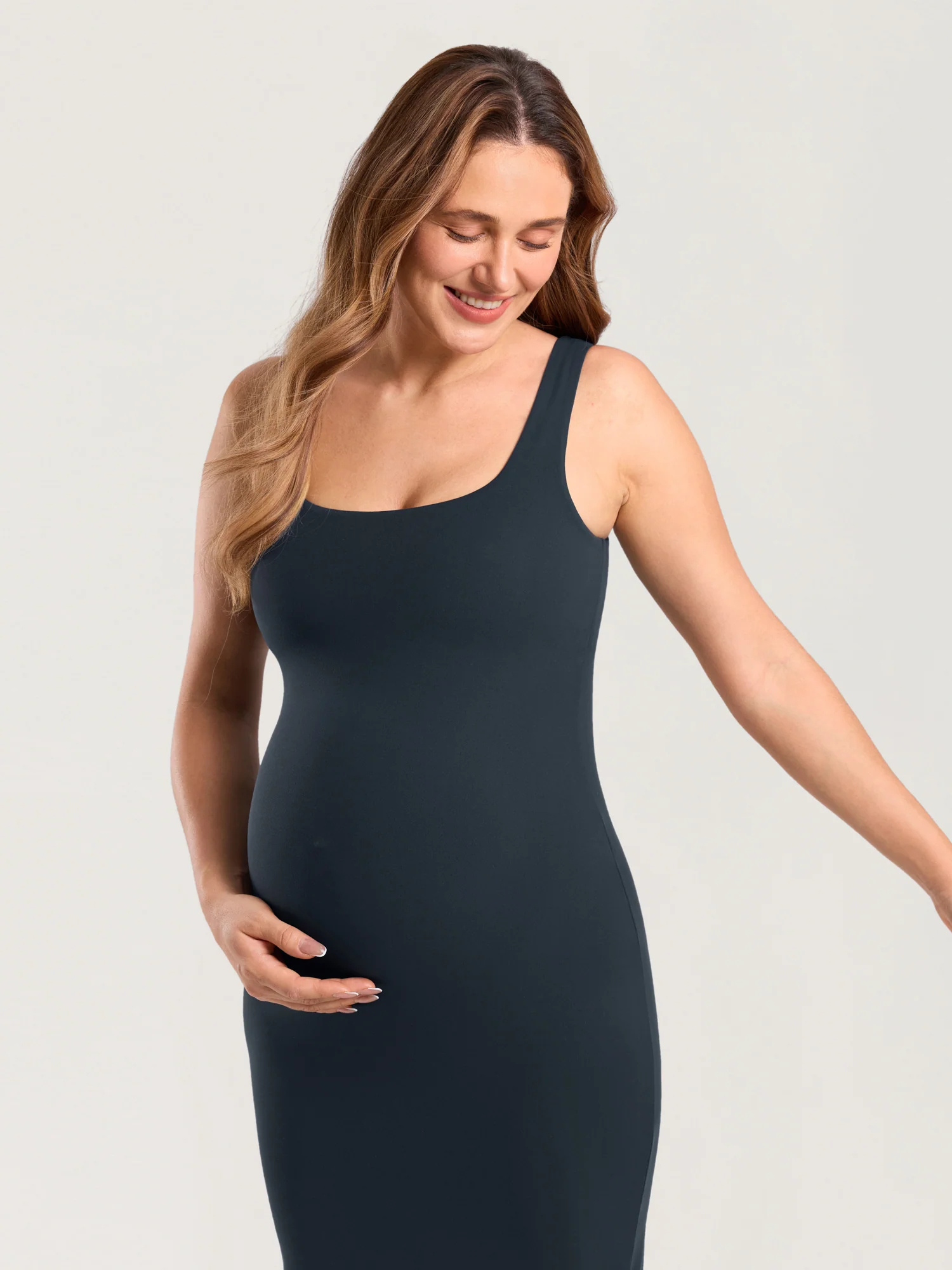 Natrelax® Bodycon Maternity Midi Dress - Back Slit - Image 8