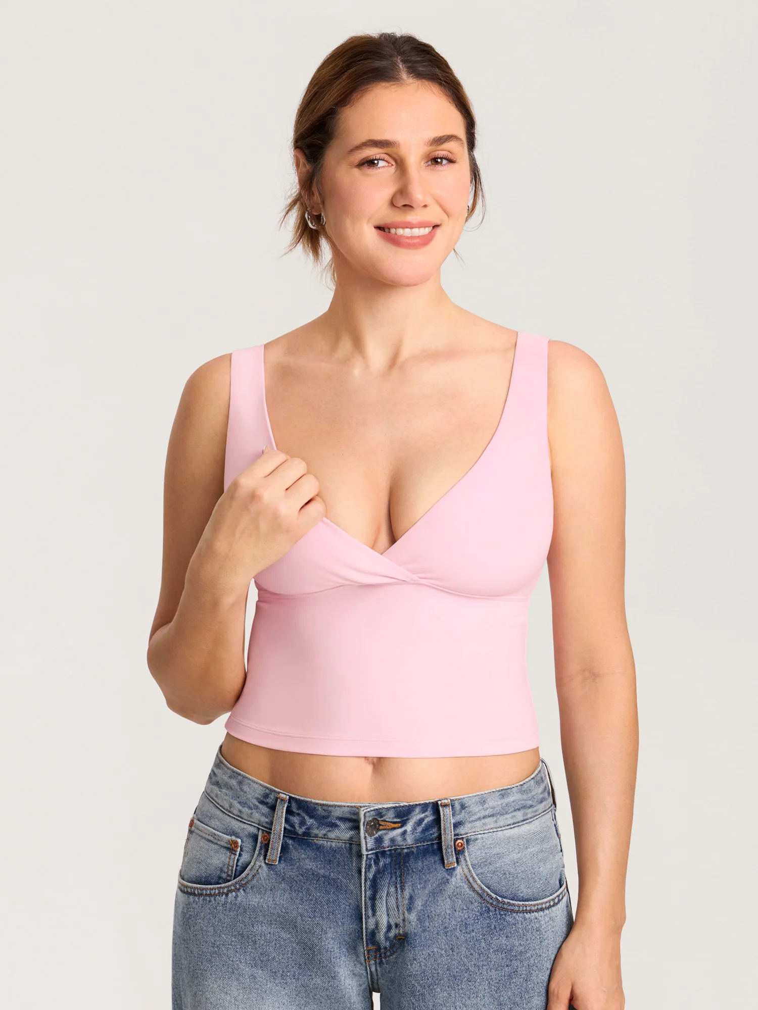 Natrelax® Crossover Nursing Crop Tank Top - Image 26
