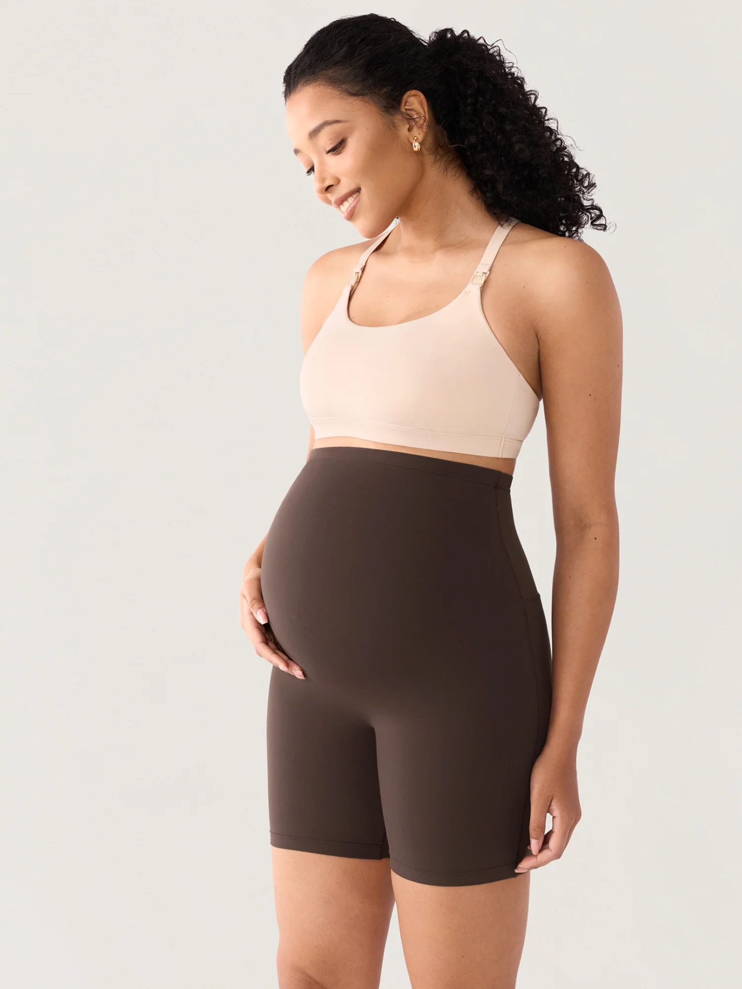 Natrelax® Seamless-Front Maternity Shorts 6" - Image 10