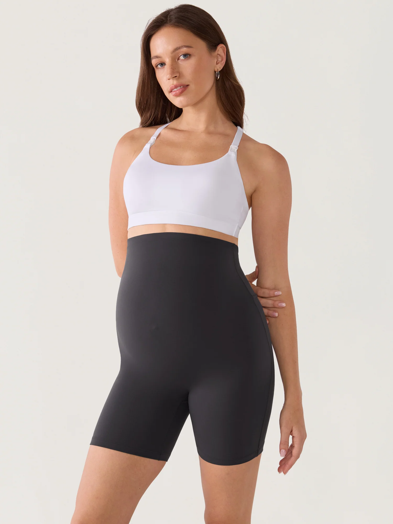 Natrelax® Seamless-Front Maternity Shorts 6" - Image 15