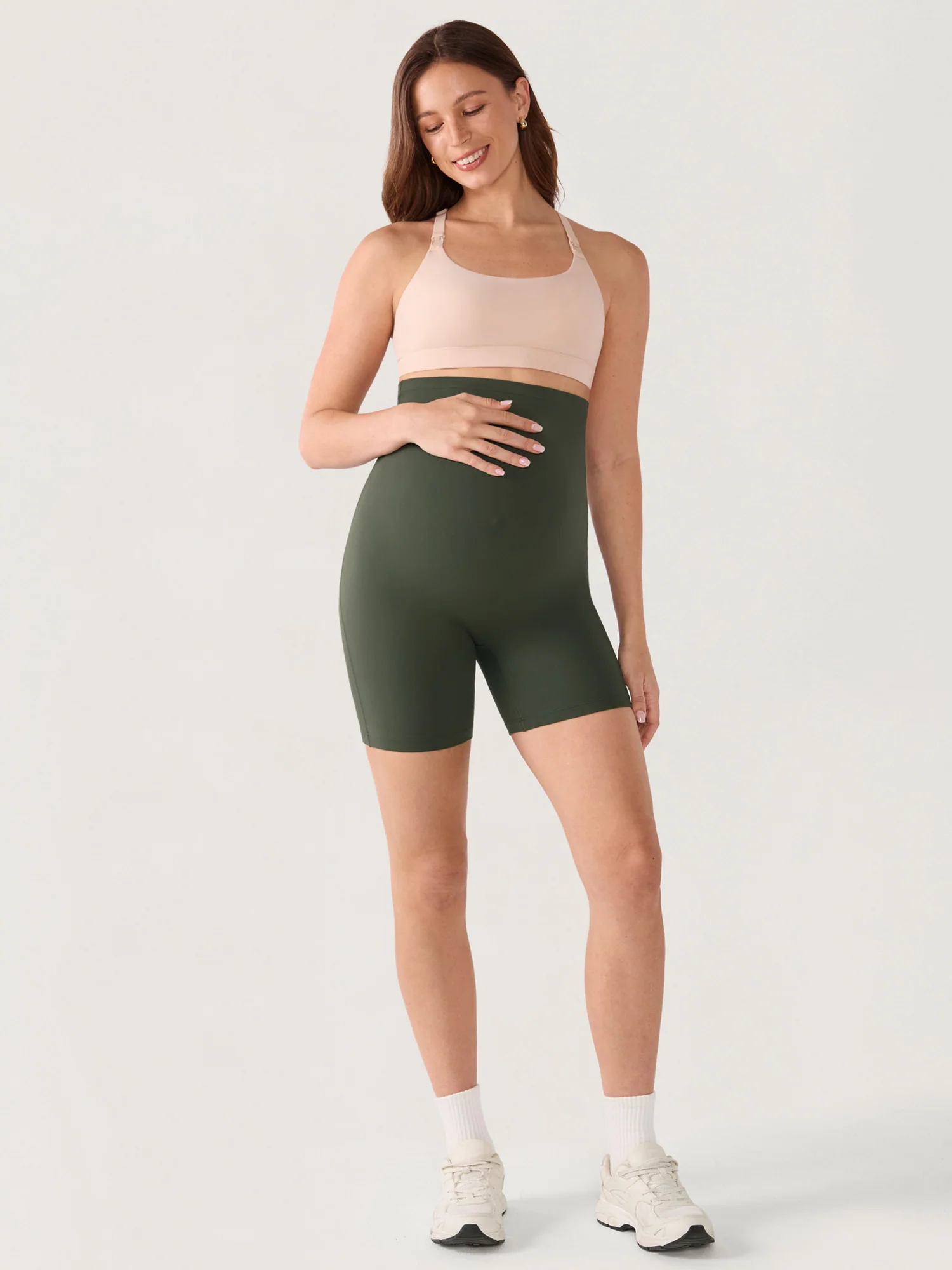 Natrelax® Seamless-Front Maternity Shorts 6" - Image 21
