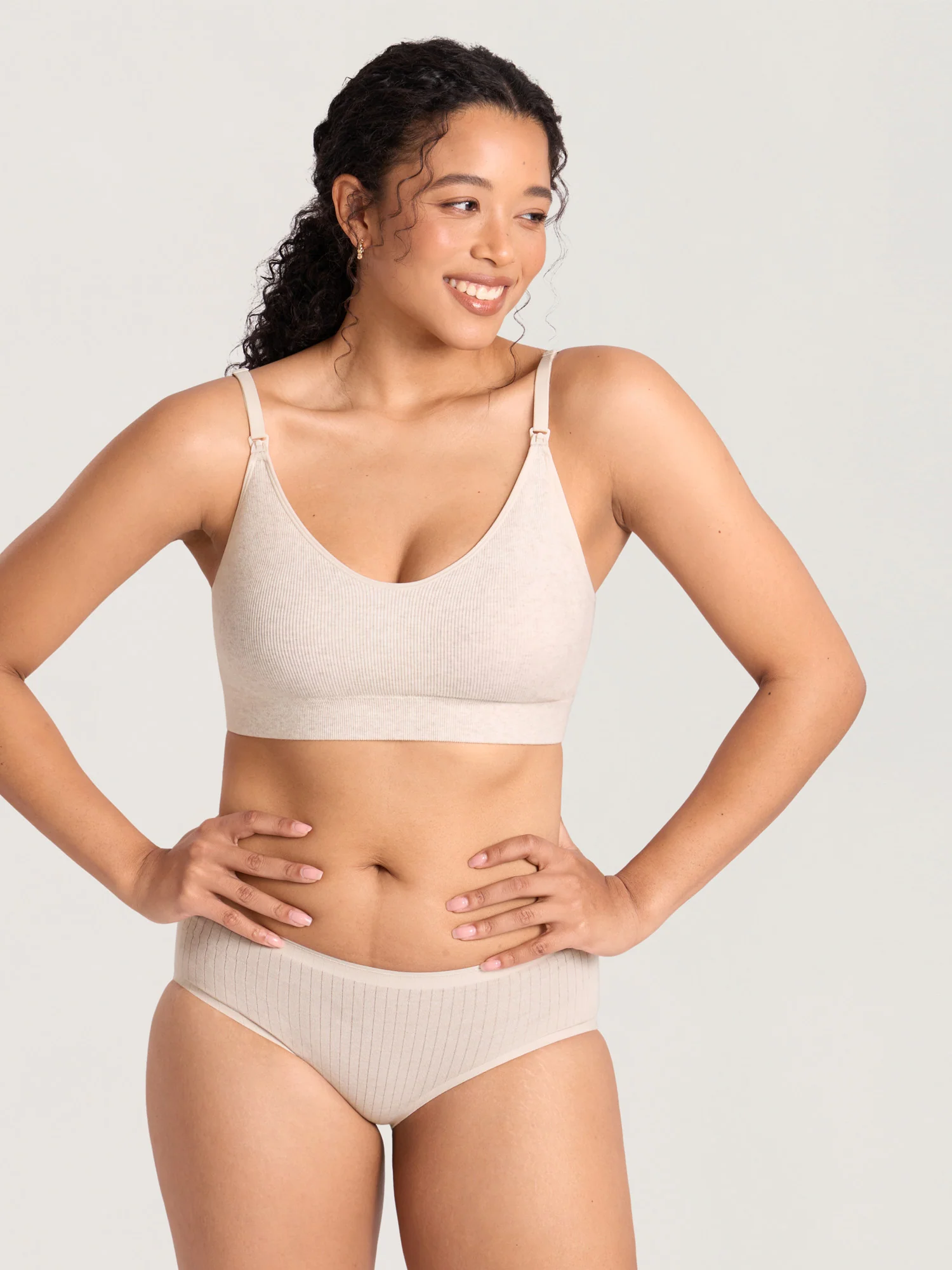 Ribbed Cotton Nursing Bralette - Image 10