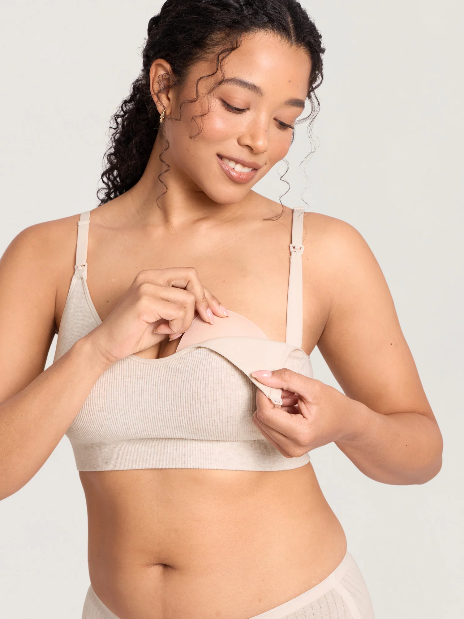 Ribbed Cotton Nursing Bralette - Image 9