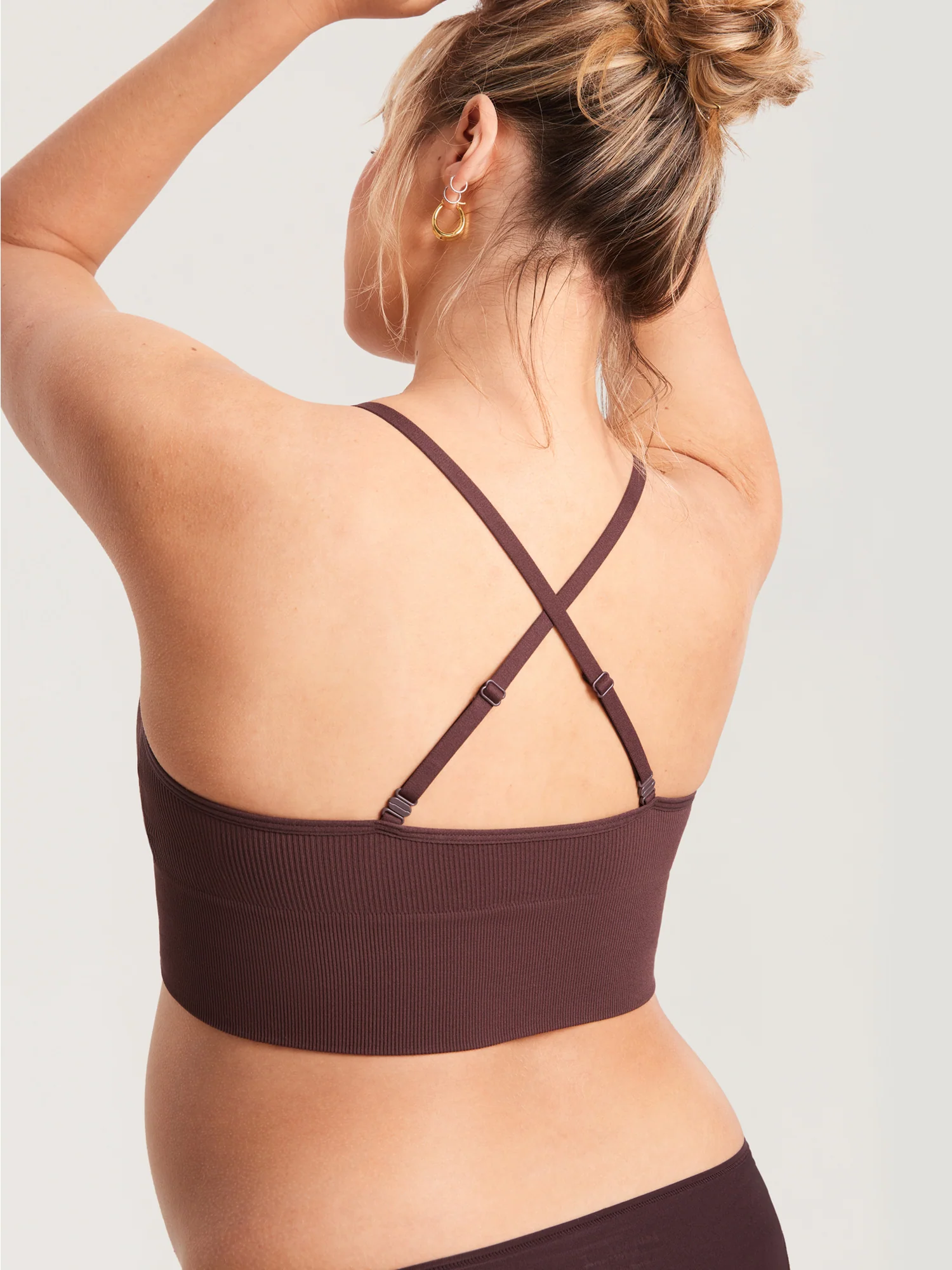 Ribbed V Neck Nursing Bralette - Image 12