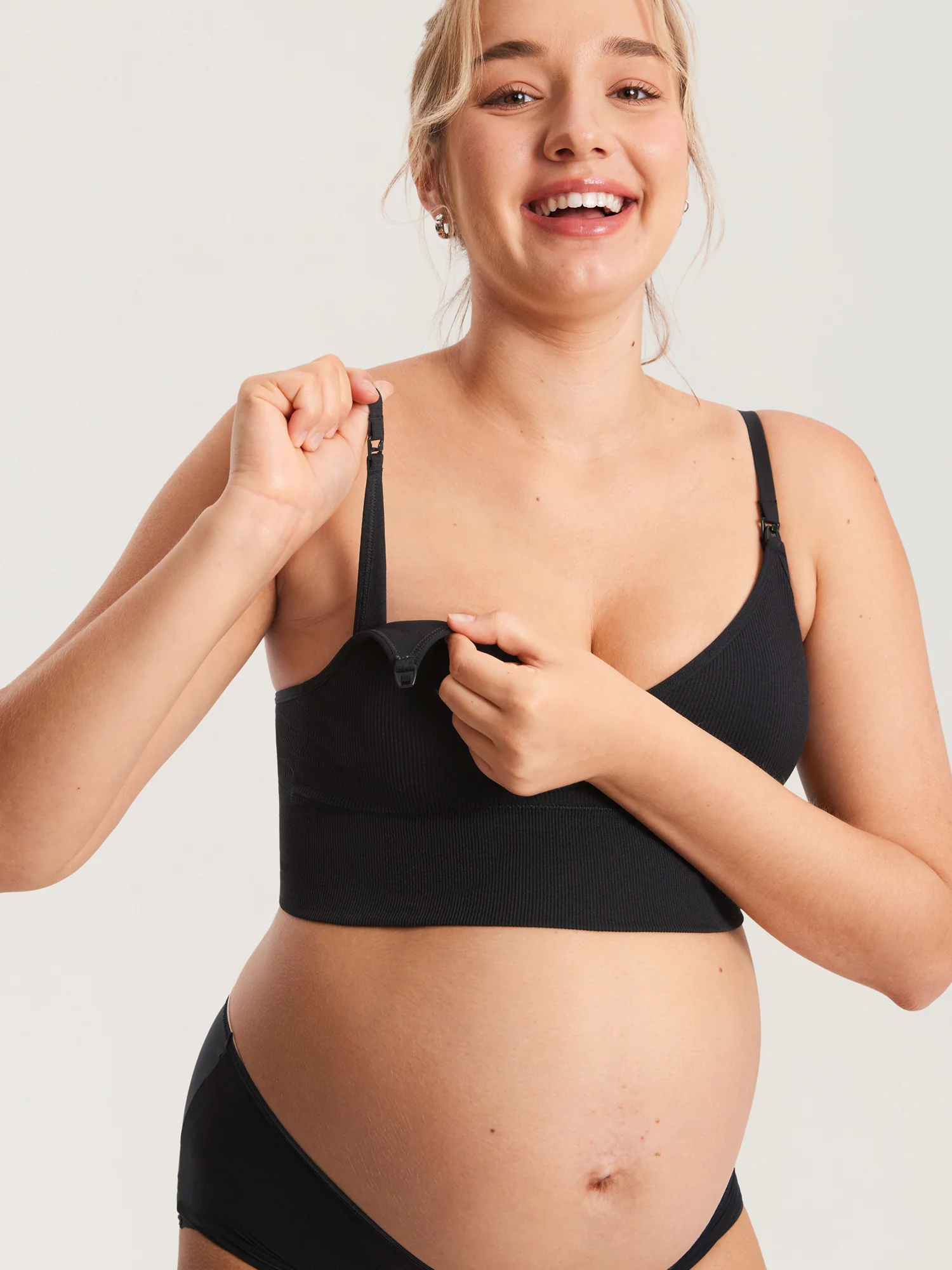 Ribbed V Neck Nursing Bralette - Image 8